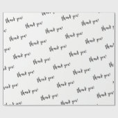 BEDANKT MODERN MINIMAL stijlvol chique zwart wit Cadeaupapier (Vlak)