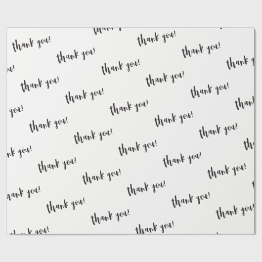 BEDANKT MODERN MINIMAL stijlvol chique zwart wit Cadeaupapier (Vlak)