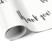 BEDANKT MODERN MINIMAL stijlvol chique zwart wit Cadeaupapier (Rol Hoek)