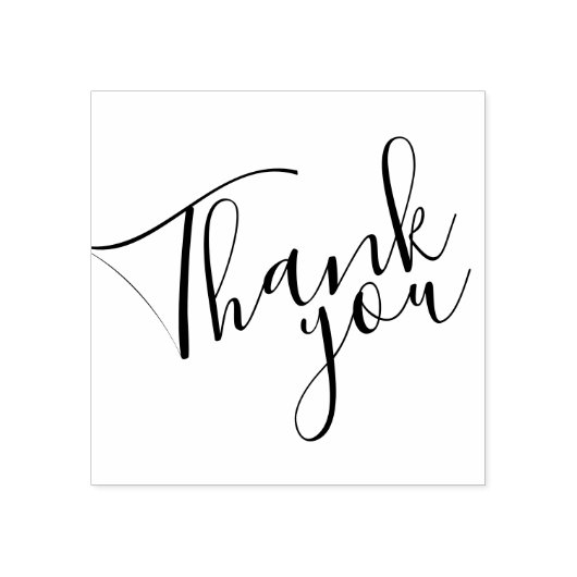 'Bedankt' Modern script Rubberstempel (Afrduk)