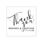 'Bedankt' Modern Script Wedding Favor Rubberstempel (Afrduk)