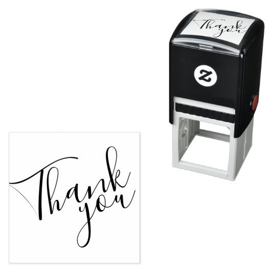 'Bedankt' Modern script Zelfinktende Stempel (In situ)