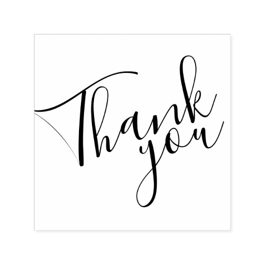 'Bedankt' Modern script Zelfinktende Stempel (Design)