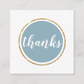 BEDANKT modern spot handgeschreven script stoffig Vierkante Visitekaartje (Voorkant)