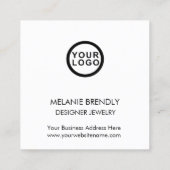 Bedankt Modern Stripe Square Visitekaartje (Achterkant)