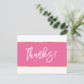 BEDANKT Modern Tpretty Pink Gold White script (Staand voorkant)