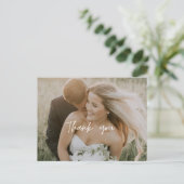 Bedankt Moderne Briefkaarten voor bruiloft (Staand voorkant)