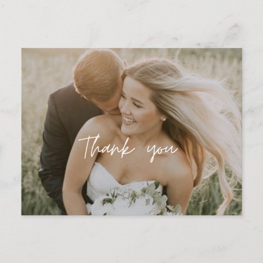 Bedankt Moderne Briefkaarten voor bruiloft (Voorkant)