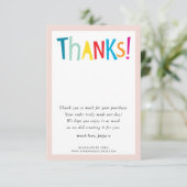 BEDANKT moderne heldere kleurrijke typografie (Staand voorkant)