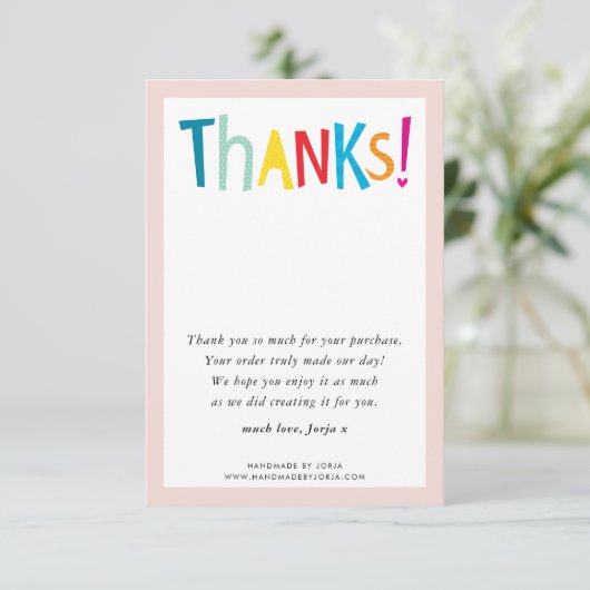 BEDANKT moderne heldere kleurrijke typografie (Staand voorkant)