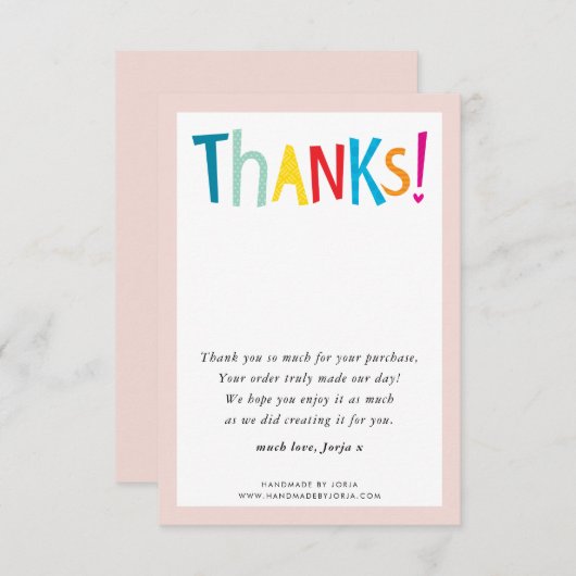 BEDANKT moderne heldere kleurrijke typografie (Voorkant / Achterkant)