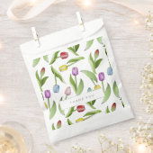 Bedankt moderne kleurrijke tulpenbloem bedankzakje (Geknipt)