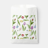 Bedankt moderne kleurrijke tulpenbloem bedankzakje (Voorkant)