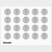 Bedankt Moderne Script Aangepaste Namen Cool Chic Ronde Sticker (Vel)