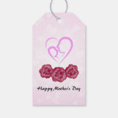 Bedankt Moeder met Anjer Bloem voor Moederdag Cadeaulabel (Achterkant)
