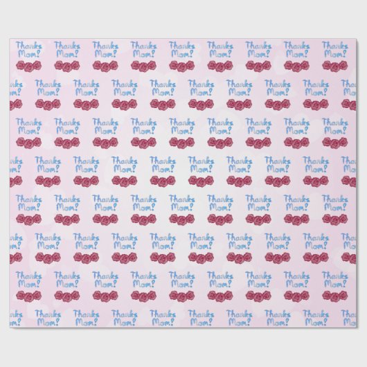 Bedankt Moeder met Anjer Bloem voor Moederdag Cadeaupapier (Vlak)