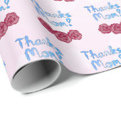 Bedankt Moeder met Anjer Bloem voor Moederdag Cadeaupapier (Rol Hoek)