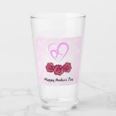 Bedankt Moeder met Anjer Bloem voor Moederdag Glas (Achterkant)