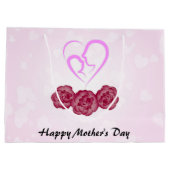 Bedankt Moeder met Anjer Bloem voor Moederdag Groot Cadeauzakje (Achterkant)