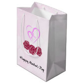Bedankt Moeder met Anjer Bloem voor Moederdag Medium Cadeauzakje (Achterkant Gekanteld)
