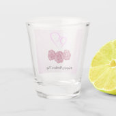 Bedankt Moeder met Anjer Bloem voor Moederdag Shot Glas (Achterkant)