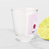 Bedankt Moeder met Anjer Bloem voor Moederdag Shot Glas (Links)