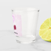 Bedankt Moeder met Anjer Bloem voor Moederdag Shot Glas (Rechts)
