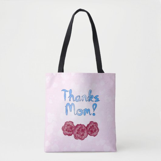 Bedankt Moeder met Anjer Bloem voor Moederdag Tote Bag (Voorkant)