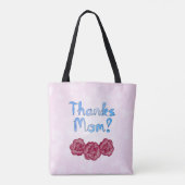 Bedankt Moeder met Anjer Bloem voor Moederdag Tote Bag (Achterkant)