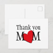 Bedankt Moeder Persoonlijk  Briefkaart (Voorkant / Achterkant)
