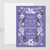 Bedankt, Moeder Scandinavische volkskunst waarderi Feestdagenkaart (Voorkant / Achterkant)