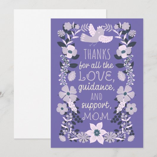 Bedankt, Moeder Scandinavische volkskunst waarderi Feestdagenkaart (Voorkant / Achterkant)