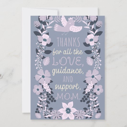 Bedankt, Moeder Scandinavische volkskunst waarderi Feestdagenkaart (Voorkant)