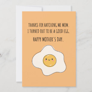 BEDANKT MOM IK BEN EEN GOEDE EGG FEESTDAGENKAART