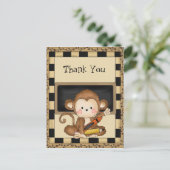 Bedankt Monkey School Briefkaart (Staand voorkant)