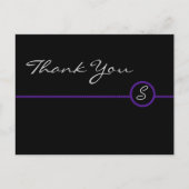 Bedankt Monogram Briefkaart (Voorkant)