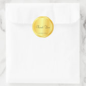 Bedankt Monogram Sjabloon Nepgoud Ronde Sticker (Tas)