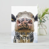 Bedankt Moo voor je Koe. Dank je wel Kaart (Staand voorkant)