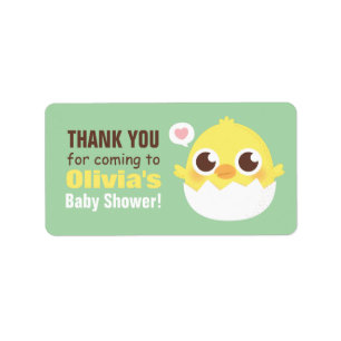 Bedankt Mooie Uitkomende Kuiken Baby Shower Labels