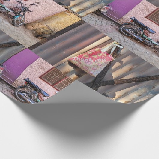 BEDANKT MOTO WALLPAPER CADEAUPAPIER (Hoek)