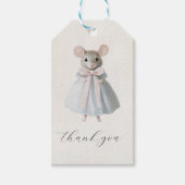 Bedankt Muis grillige Victoriaans verjaardag Cadeaulabel (Voorkant)