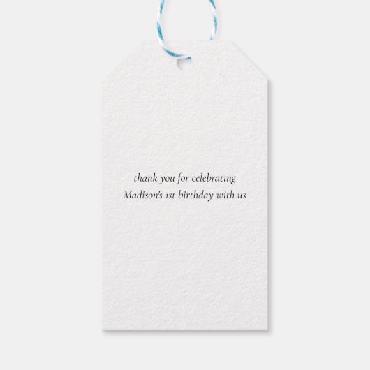 Bedankt Muis grillige Victoriaans verjaardag Cadeaulabel (Achterkant)