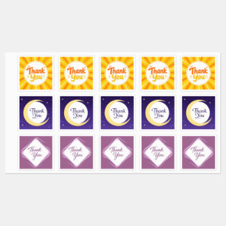 Bedankt Multi Pattern Label Sticker Vel