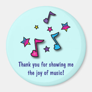Bedankt: Music Teacher Notes and Stars Magneet