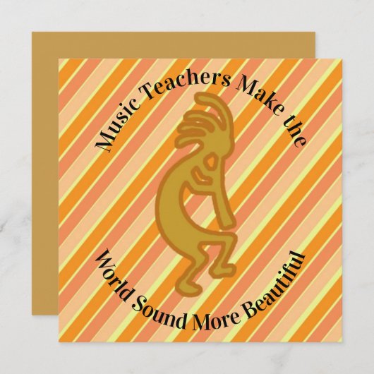 Bedankt Muziekleraar Kokopelli-waardering (Voorkant / Achterkant)