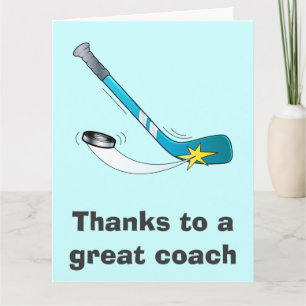 Bedankt naar een Grote Hockey Coach van het Team