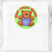 Bedankt naar een zeer speciale hulpvrijwilliger ronde sticker (Tas)