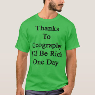 Bedankt naar geografische locatie zullen op een da t-shirt