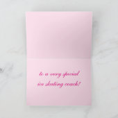 Bedankt naar ijsklare maagkaart met roze Schaats (Binnen)