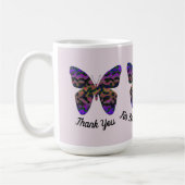 Bedankt Nanny Appreciation Bright Butterfly Koffiemok (Links)